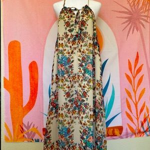 Lucky Brand Boho Floral Maxi Dress XL